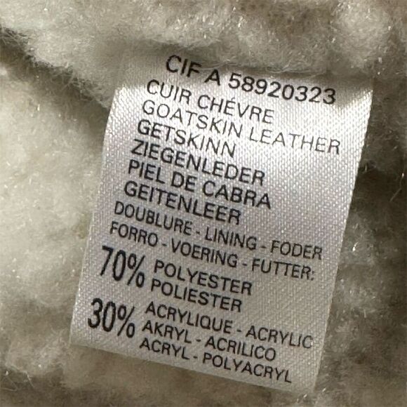 Kiliwatch Goatskin Leather Bomber Jacket Shearling Aviator Flight Coat Brown 4 - Picture 8 of 9